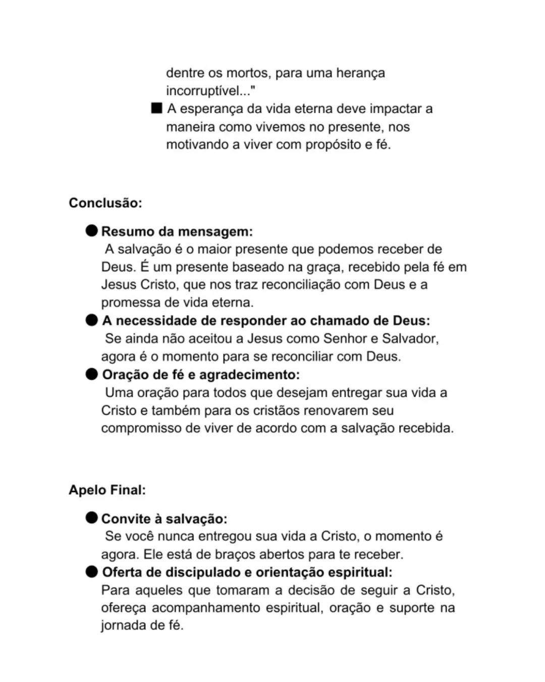 Sermão exemplo 10