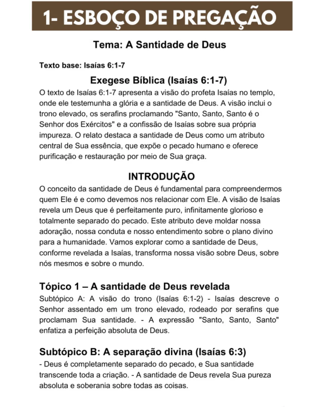 Sermão exemplo 5