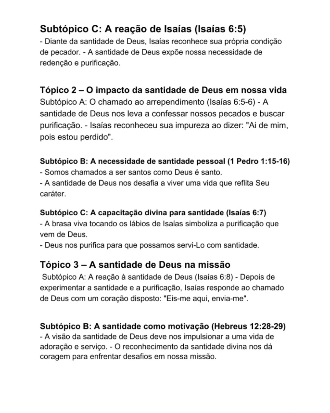 Sermão exemplo 6