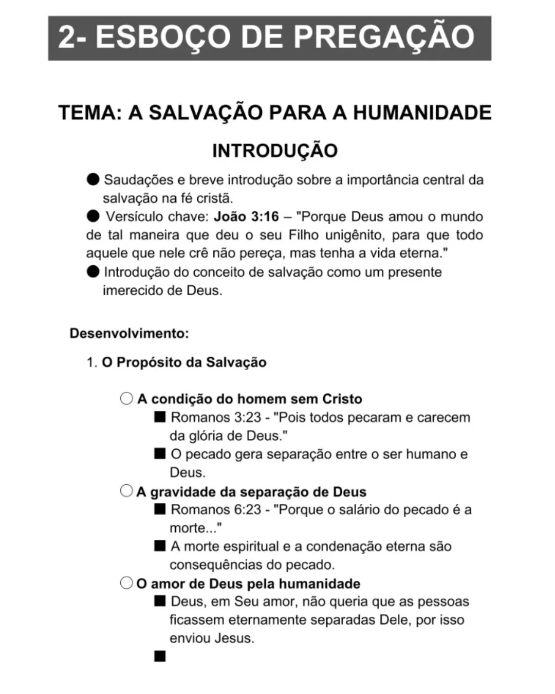 Sermão exemplo 8